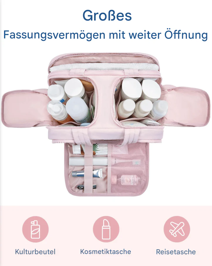 Dames Reis Toilettas Multifunctioneel Organizer Met Slimme Compartimenten - Image 4