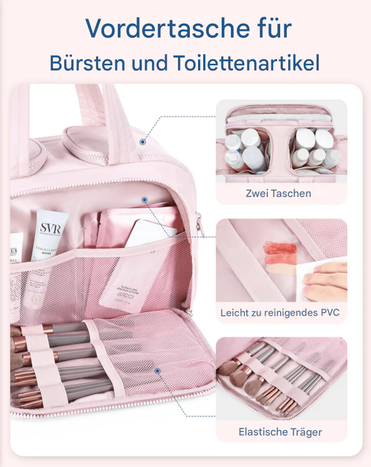 Dames Reis Toilettas Multifunctioneel Organizer Met Slimme Compartimenten - Image 6