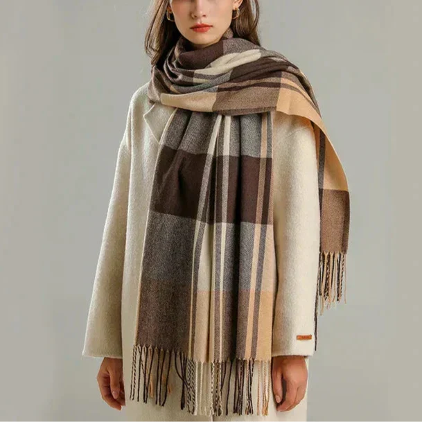 Dames Sjaal Geruit Warm Stijlvol Accessoire voor Herfst en Winter - Image 2