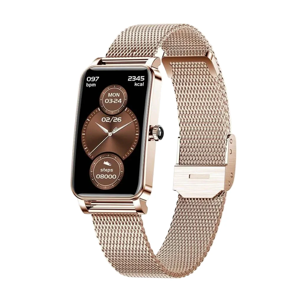 Dames Smartwatch Fitness Tracking met Meldingen en Personaliseerbare Wijzerplaten