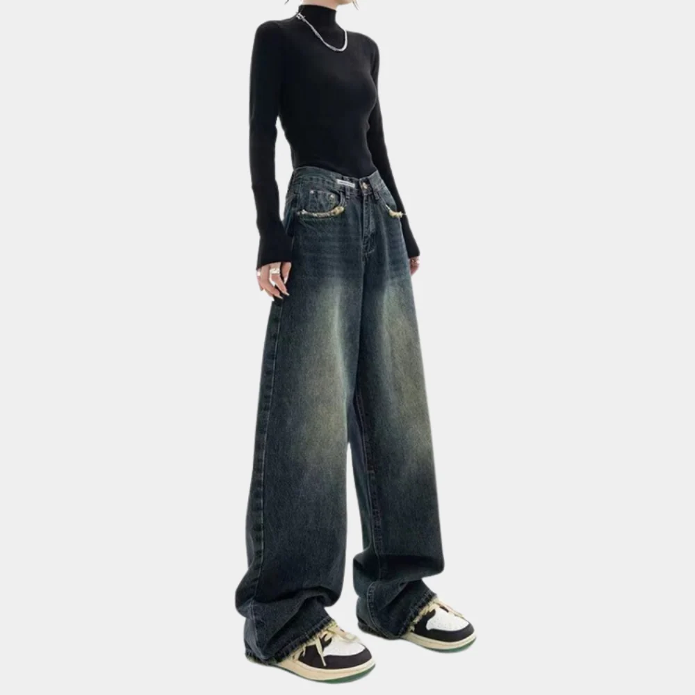 Dames Spijkerbroek Baggy Casual Met Verstelbare Taille - Image 3