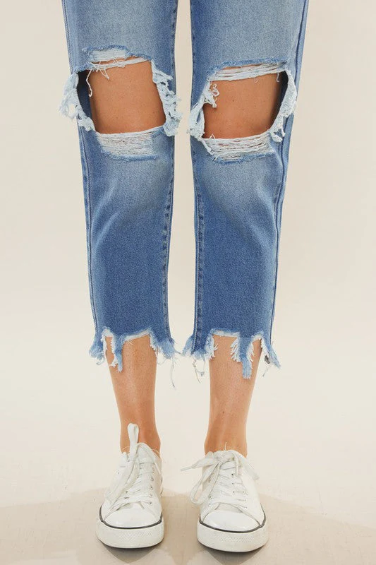 Dames Spijkerbroek Hoge Taille Mom Fit Denim - Image 5