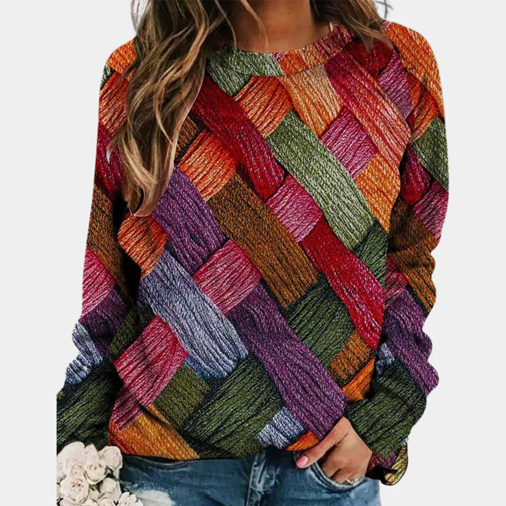 Dames Sweater met Kleurrijk Ontwerp en Comfortabele Pasvorm - Image 5