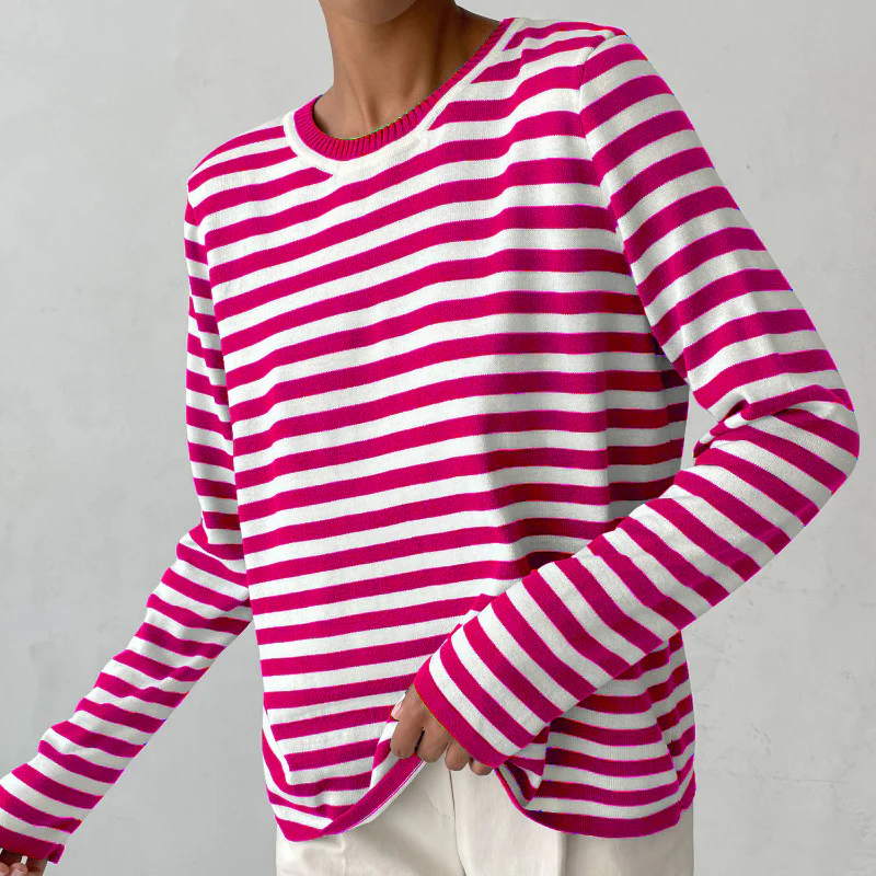 Dames T-shirt Met Strepen Lange Mouwen Voor Herfststijl - Image 13