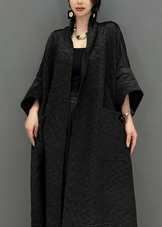 Dames Trenchcoat met Jacquard Patroon en Oversized Zakken - Image 5
