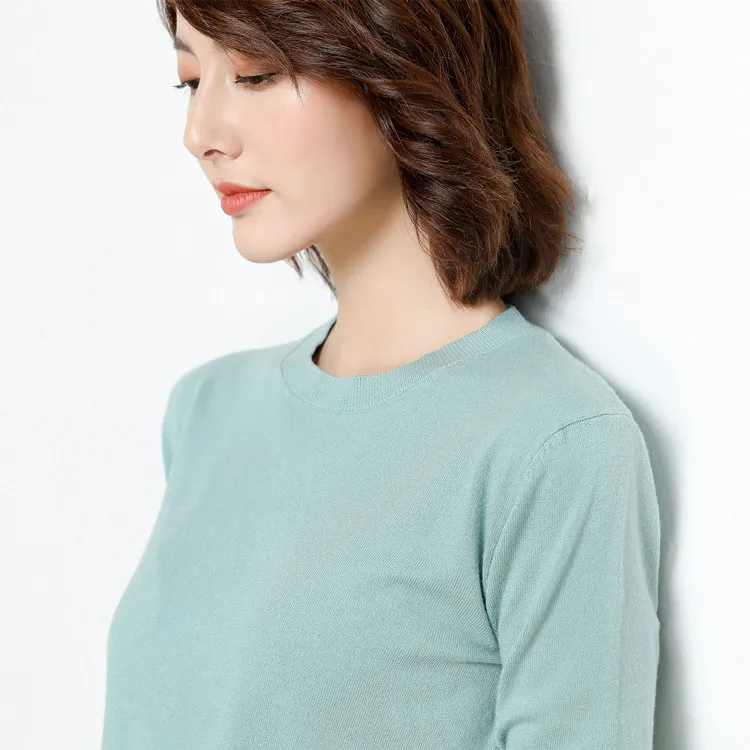 Dames Trui Merino O-Hals Pullover Lange Mouwen - Image 22