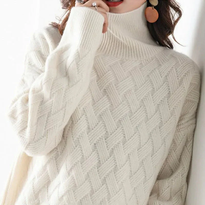 Dames Turtleneck Trui Cashmere Mix voor Comfortabele Casual en Formele Gelegenheden - Image 3
