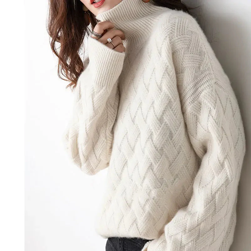 Dames Turtleneck Trui Cashmere Mix voor Comfortabele Casual en Formele Gelegenheden - Image 4