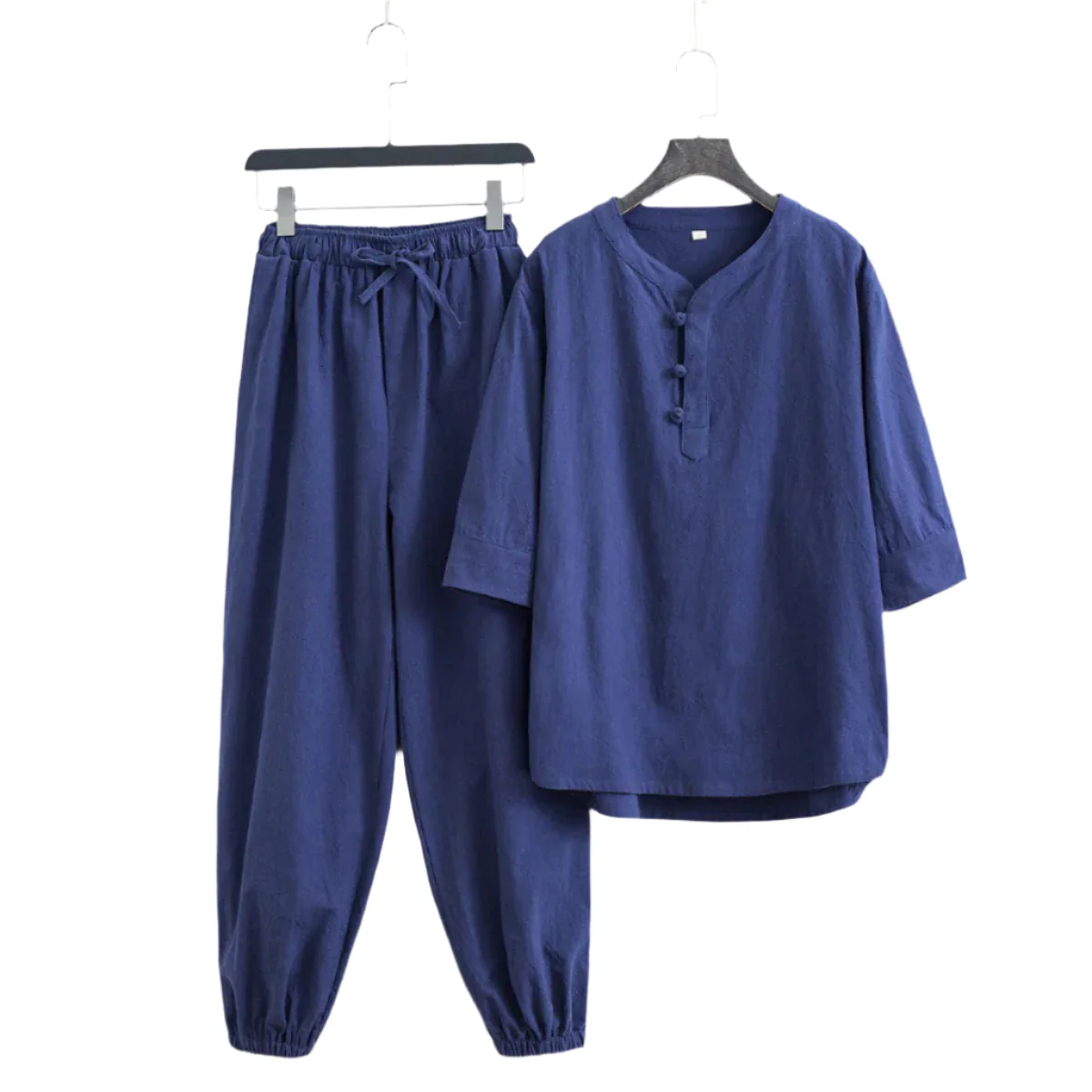 Dames Tweedelige Set Casual Linnen Katoenmix