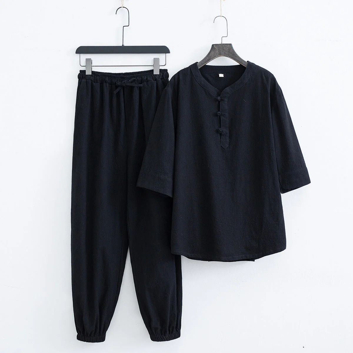 Dames Tweedelige Set Casual Linnen Katoenmix - Image 3