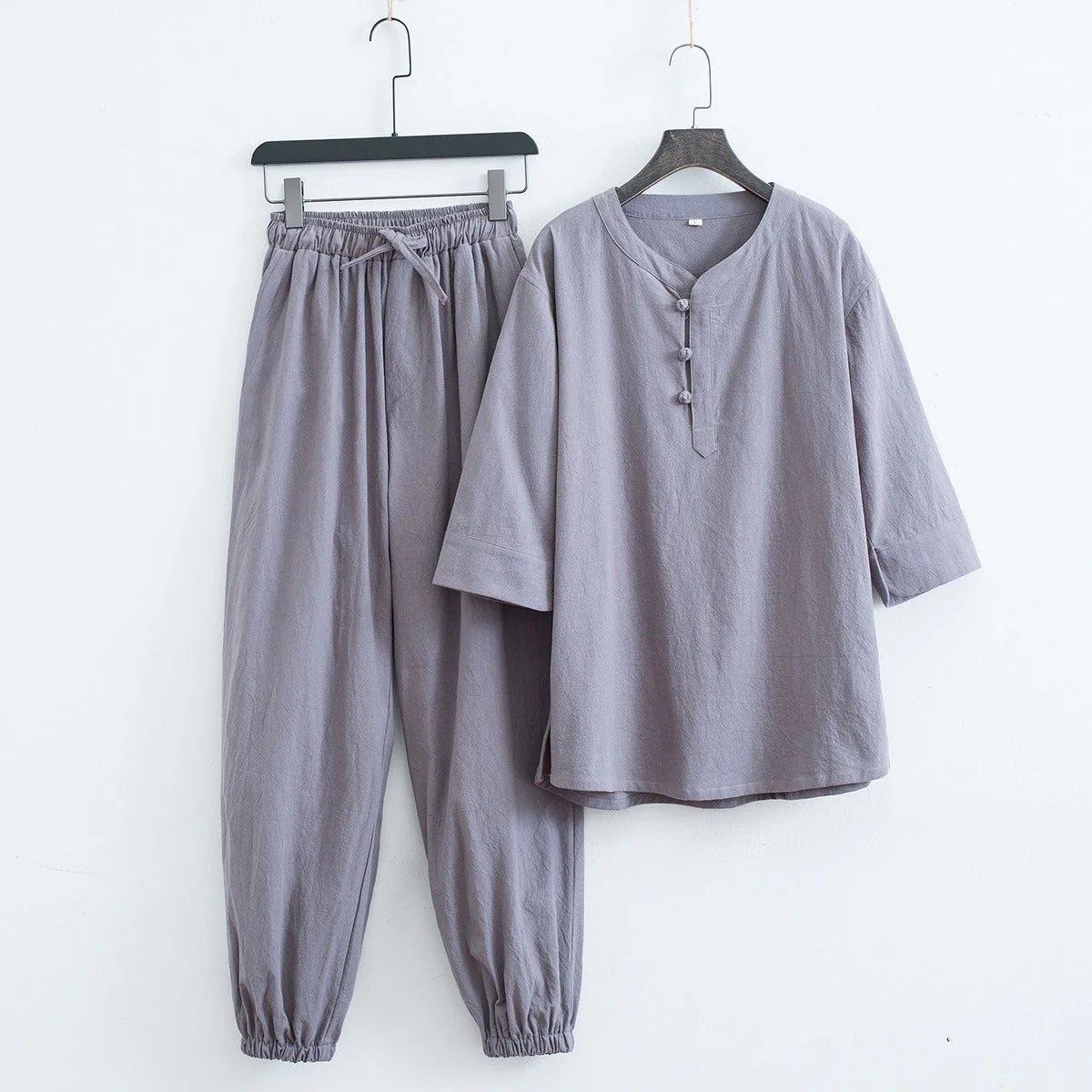 Dames Tweedelige Set Casual Linnen Katoenmix - Image 4