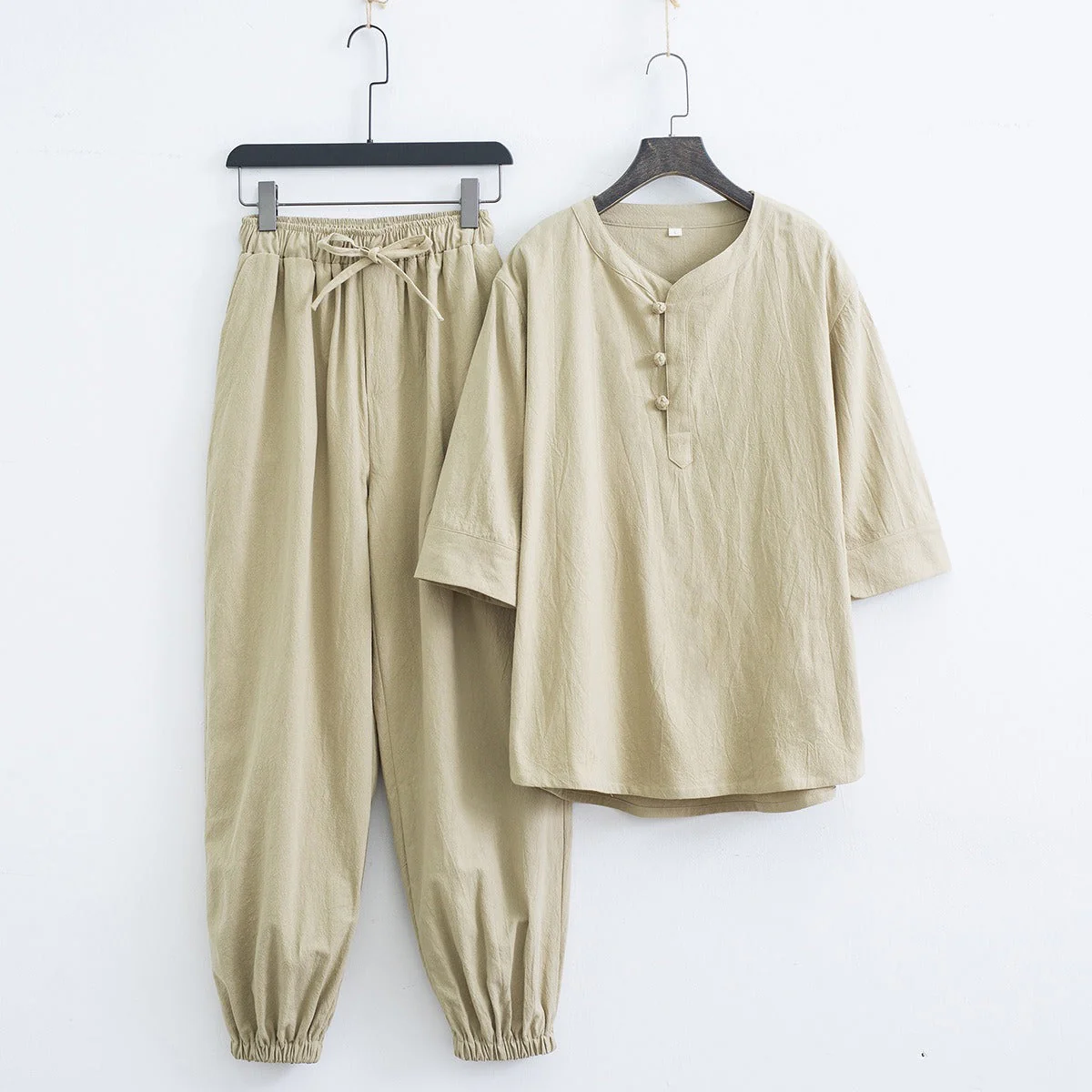 Dames Tweedelige Set Casual Linnen Katoenmix - Image 5