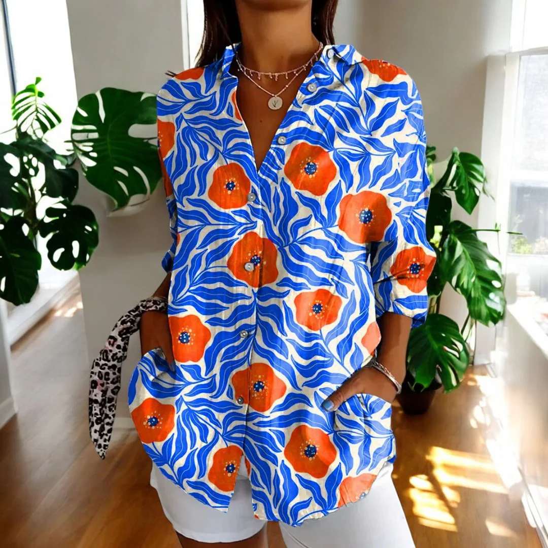Dames Vintage Blouse Met Tijdloos Design en Ademend Materiaal - Image 5
