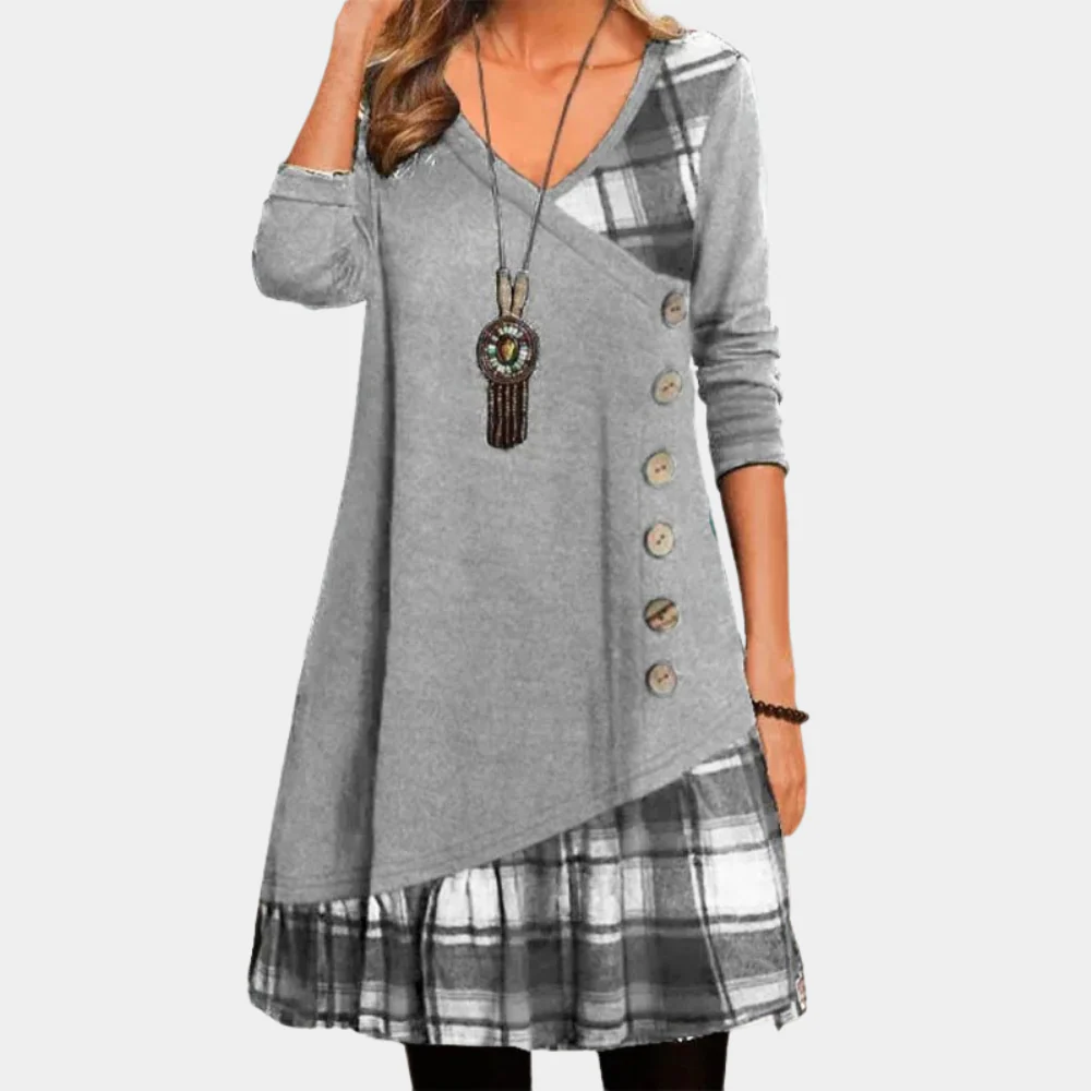 Damesjurk Casual Midi Met Losse Pasvorm voor Diverse Gelegenheden - Image 4