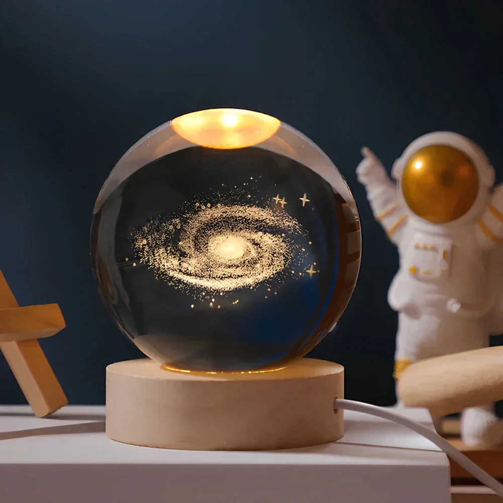 Decoratieve Kristallen Bol 3D Gegraveerd voor Unieke Verlichting