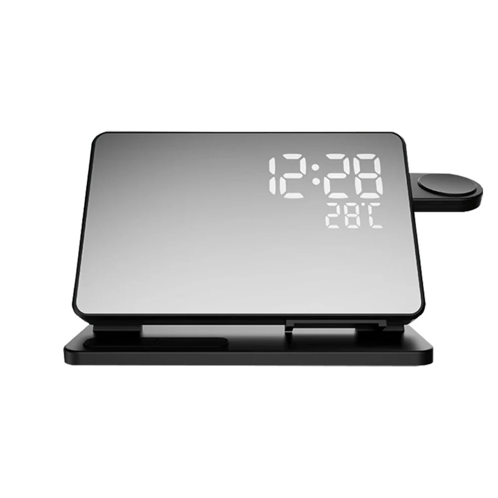 Draadloos 3-in-1 Laadstation met Wekker Modern Ontwerp - Image 7
