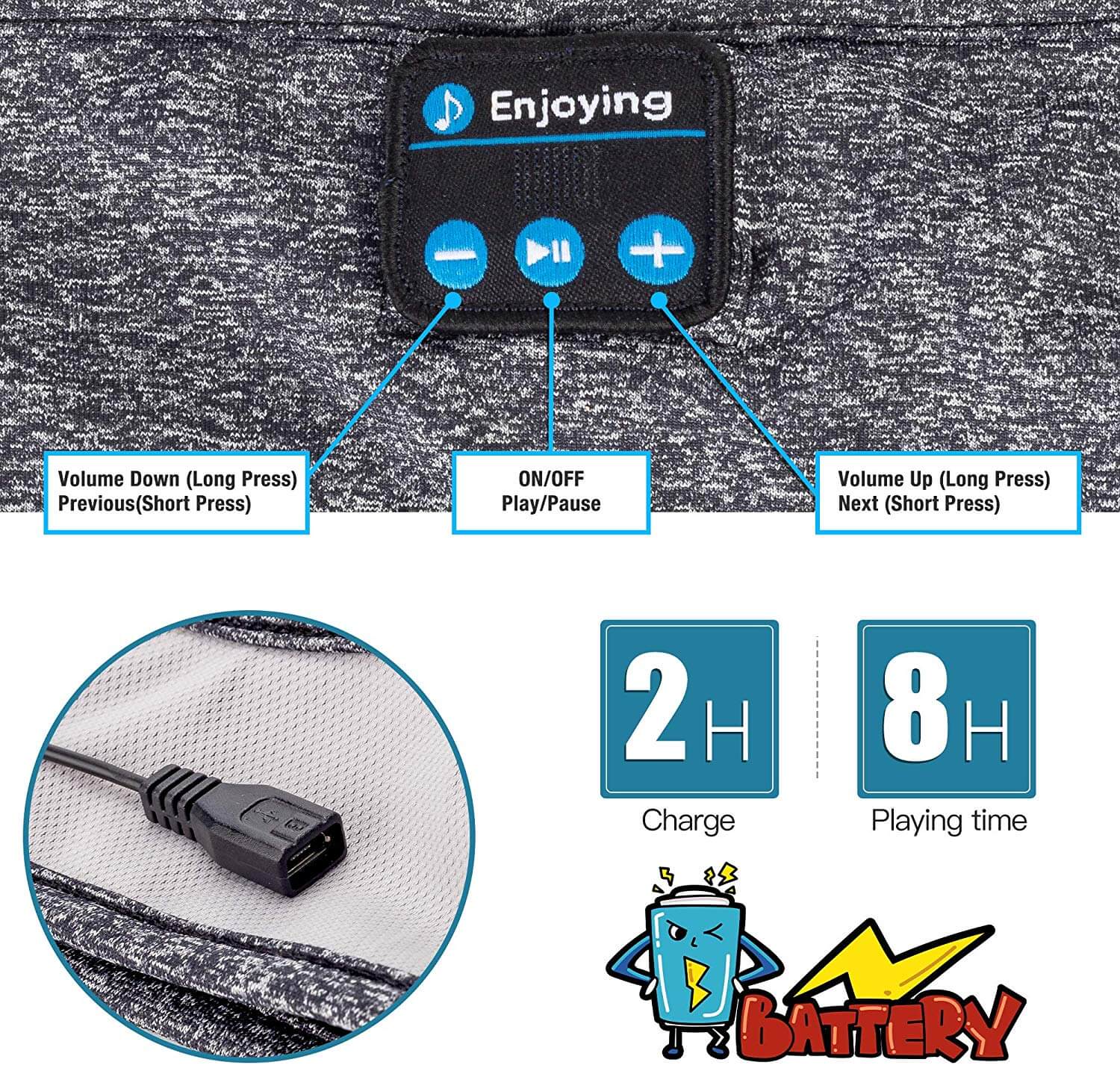Draadloze Bluetooth Hoofdband - Image 5