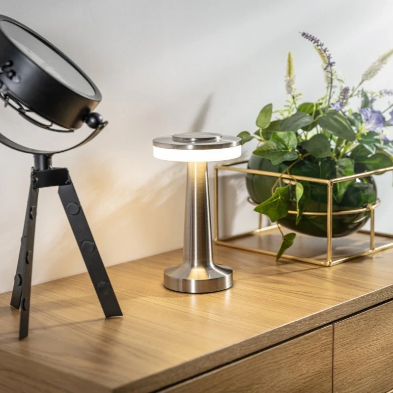 Draadloze Tafellamp Retro Stijl Dimbaar en Oplaadbaar voor Sfeervolle Verlichting - Image 8