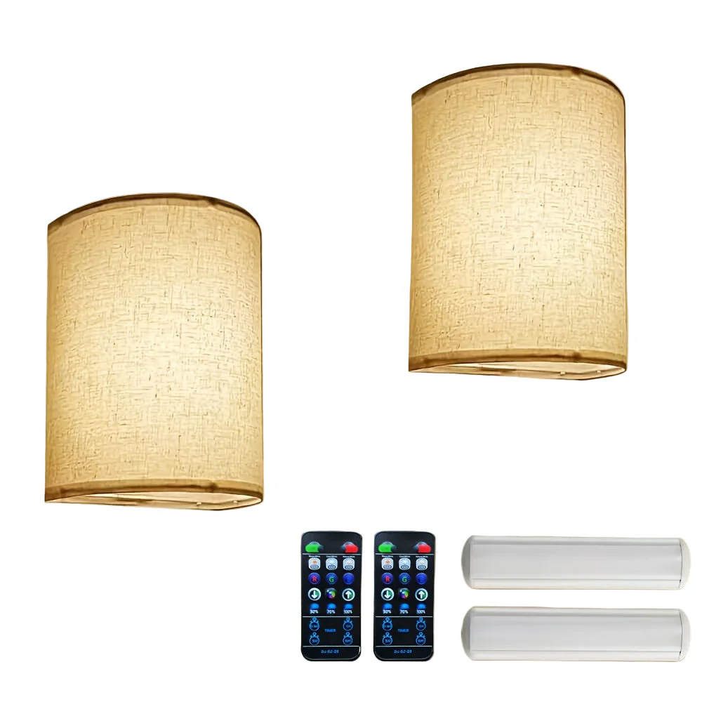 Draadloze Wandlampen Set voor Slaapkamer en Woonkamer