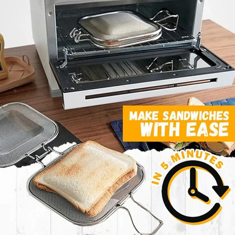 Draagbaar Sandwich Roosterrek voor Keuken - Image 2