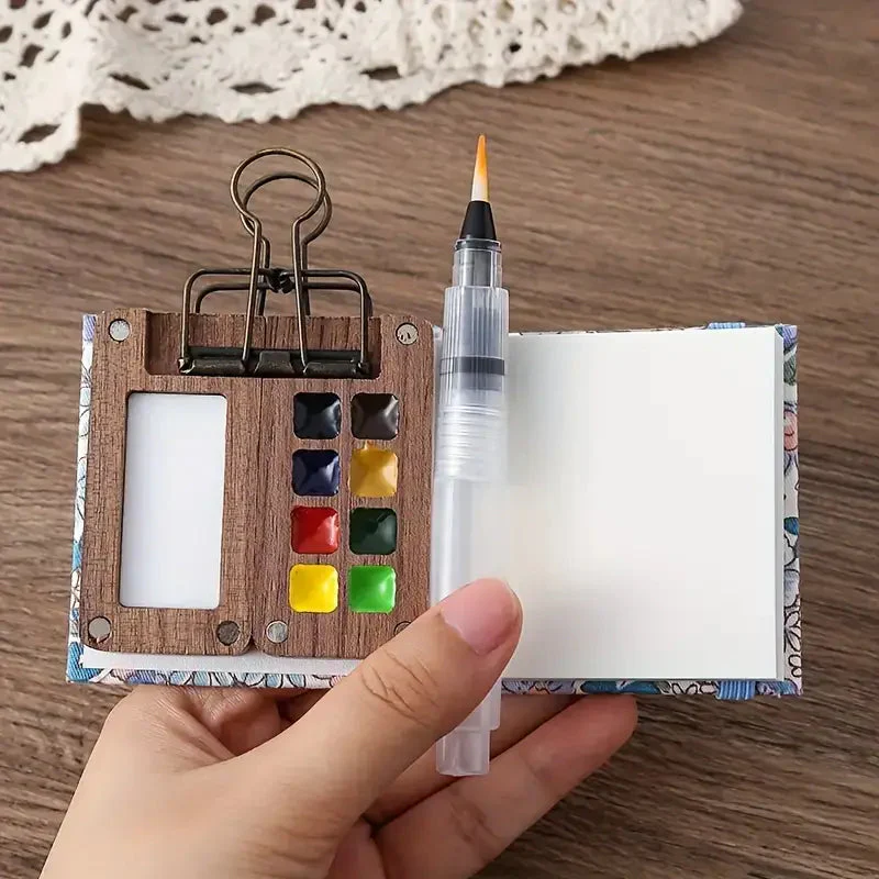Draagbare Aquarelverfdoosset met 24 Kleuren voor Creatieve Geesten - Image 5