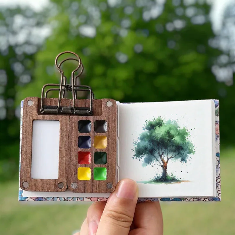 Draagbare Aquarelverfdoosset met 24 Kleuren voor Creatieve Geesten - Image 6