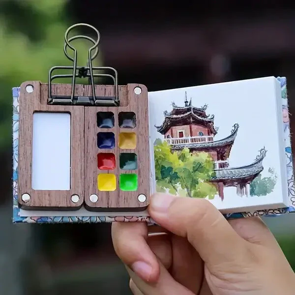 Draagbare Aquarelverfdoosset met 24 Kleuren voor Creatieve Geesten - Image 8