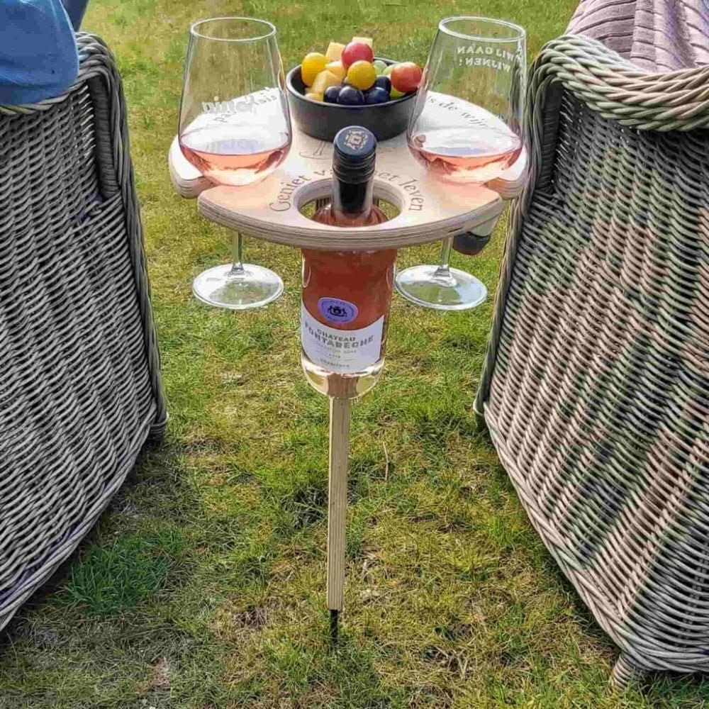 Draagbare Picknicktafel voor Wijn en Snacks