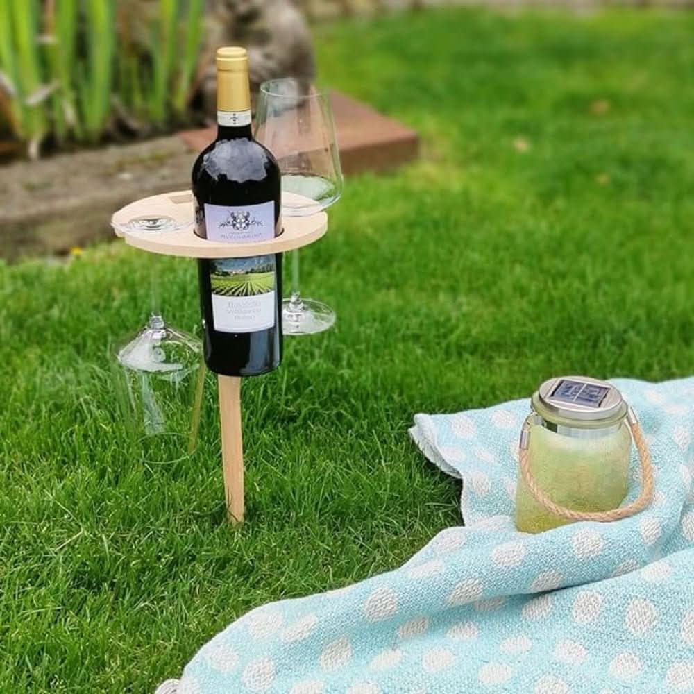 Draagbare Picknicktafel voor Wijn en Snacks - Image 3