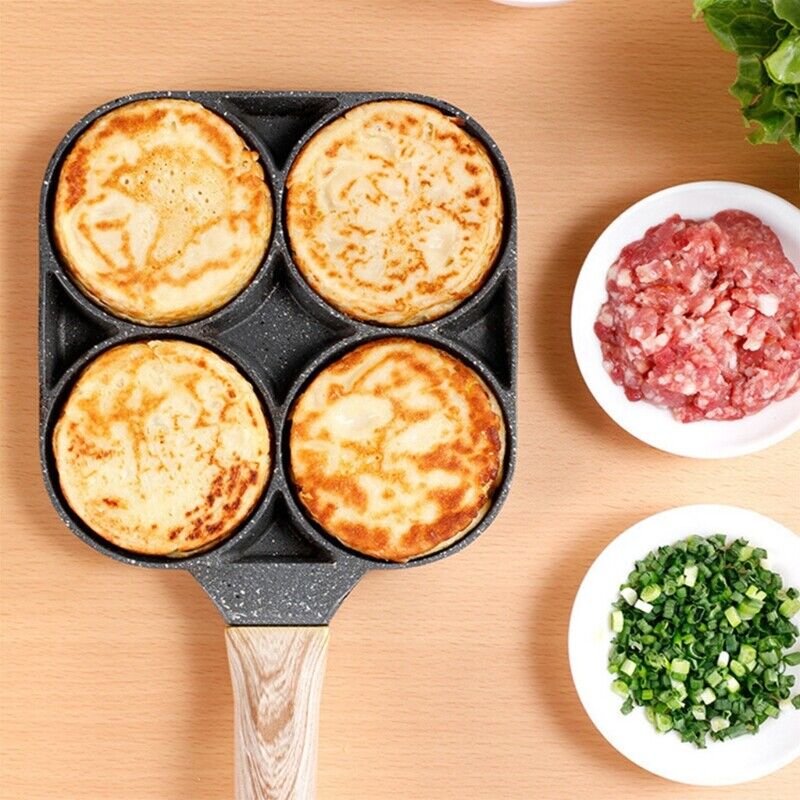 Eierpan voor 4 Porties met Antiaanbaklaag en Ergonomisch Handvat - Image 2