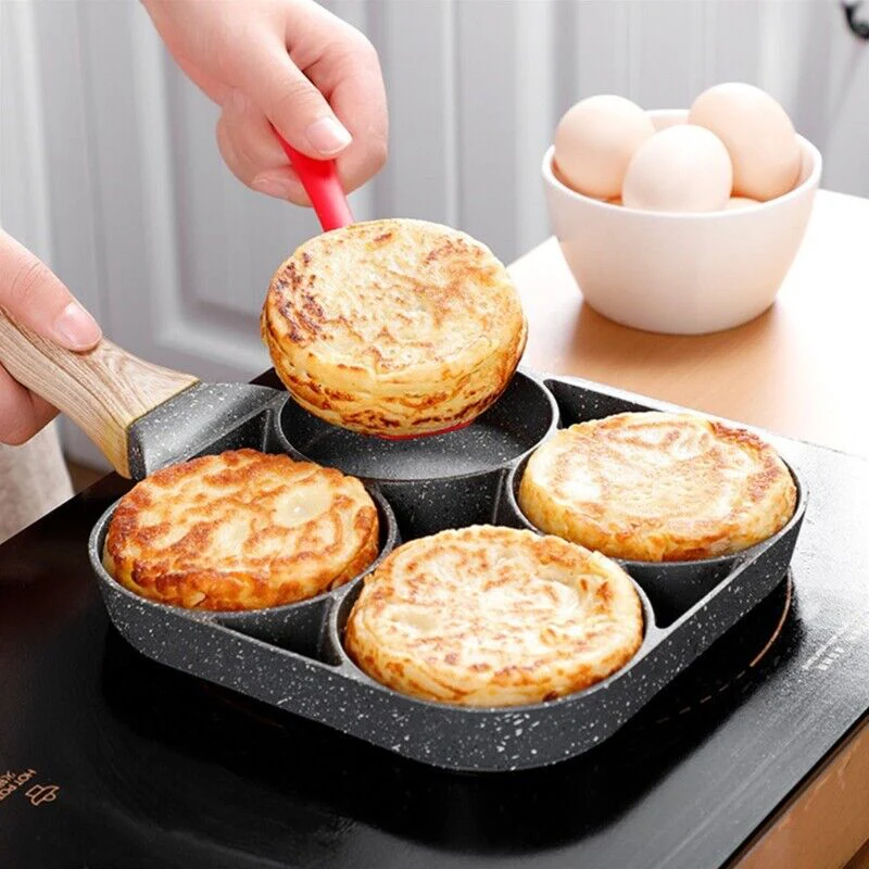 Eierpan voor 4 Porties met Antiaanbaklaag en Ergonomisch Handvat - Image 5