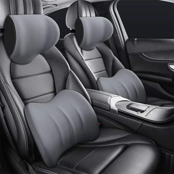 Ergonomisch Kussen Set voor Nek- en Rugondersteuning tijdens Kantoor, Auto en Gaming