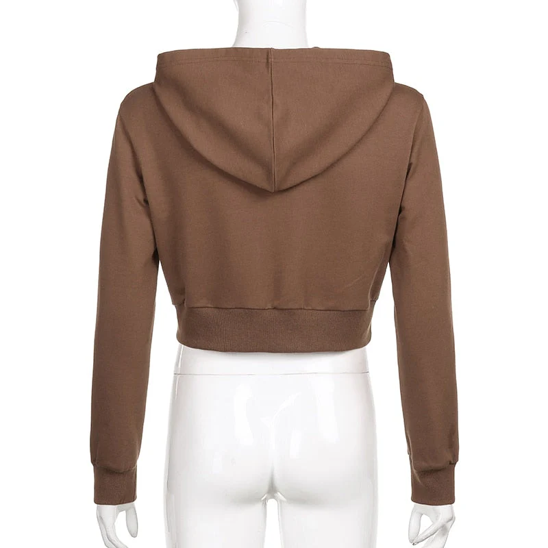 Extra Slanke Gekroesde Zip-Up Hoodie - Image 7