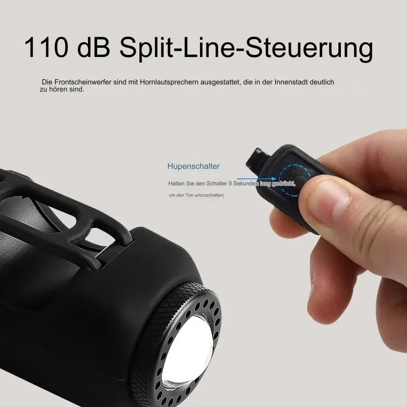Fiets Elektronische Claxon met LED Licht Waterdicht en Schokbestendig - Image 2