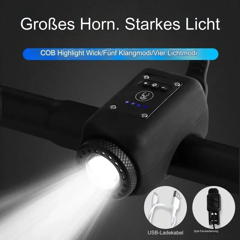 Fiets Elektronische Claxon met LED Licht Waterdicht en Schokbestendig - Image 4