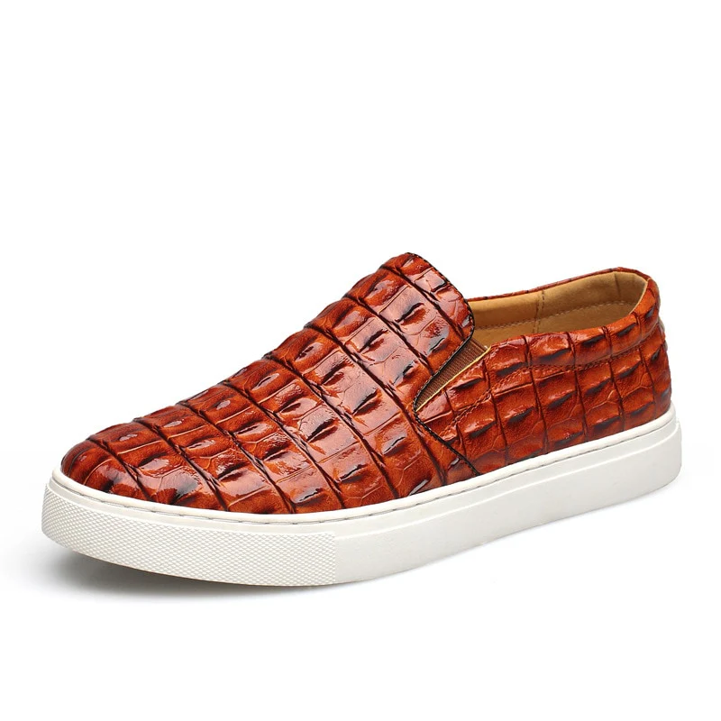 Leren Crocodile Loafers