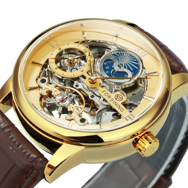 Forsining Heren Skelet Horloge