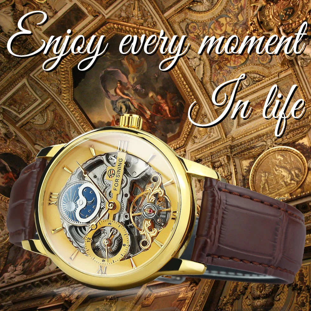 Forsining Heren Skelet Horloge - Image 5