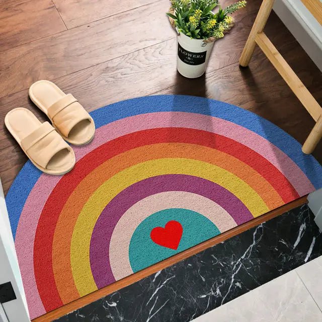 Halfronde Deurmat met Regenboog en Watermeloenprint - Image 7