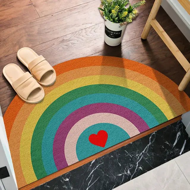 Halfronde Deurmat met Regenboog en Watermeloenprint - Image 8