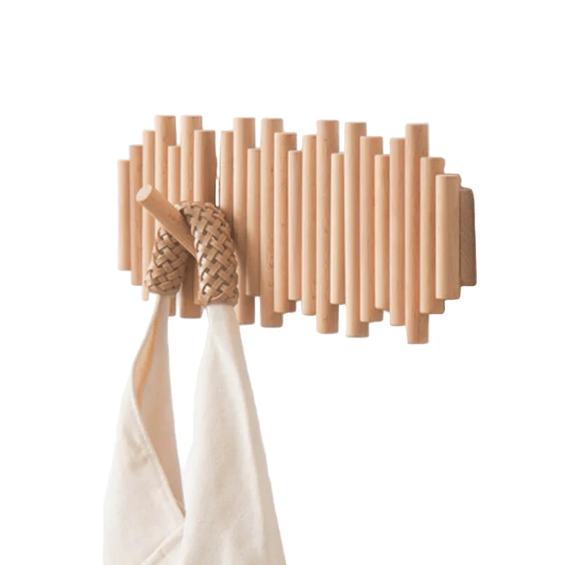 Handgemaakt Houten Kledingrek Scandinavisch Ontwerp