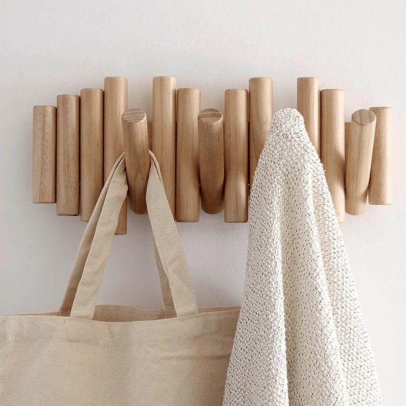 Handgemaakt Houten Kledingrek Scandinavisch Ontwerp - Image 3