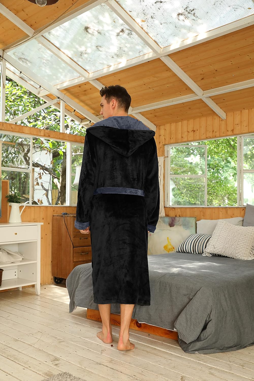 Heren Badjas Luxe met Capuchon voor Ochtend en Avond - Image 7