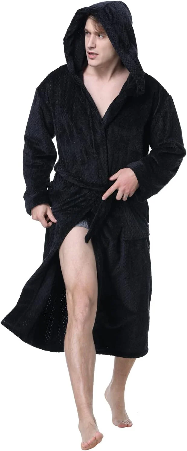 Heren Badjas met Capuchon Comfortabel en Diepe Zakken - Image 18
