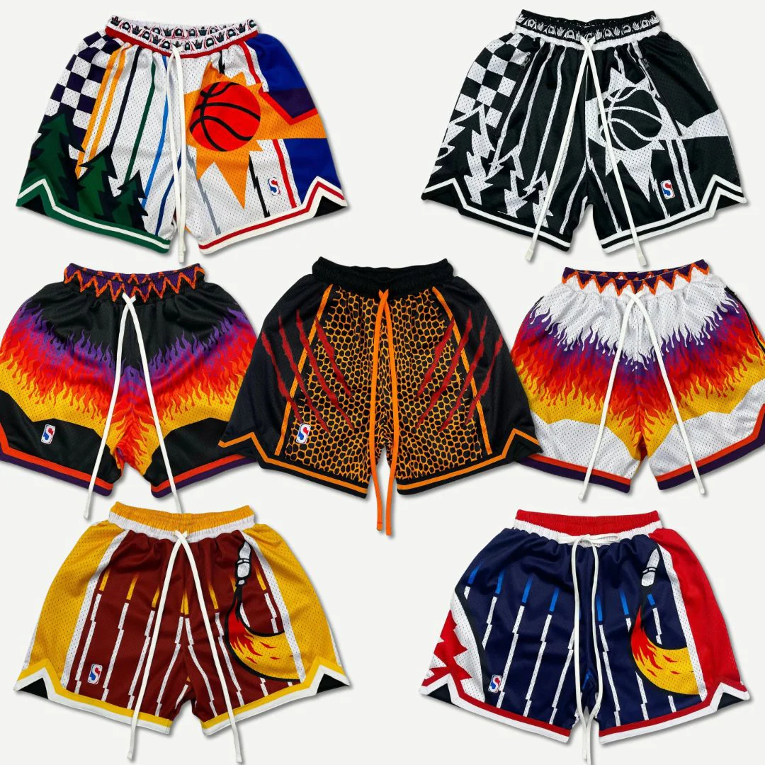 Heren Basketbal Shorts Retro Stijl Ademend Materiaal - Image 8