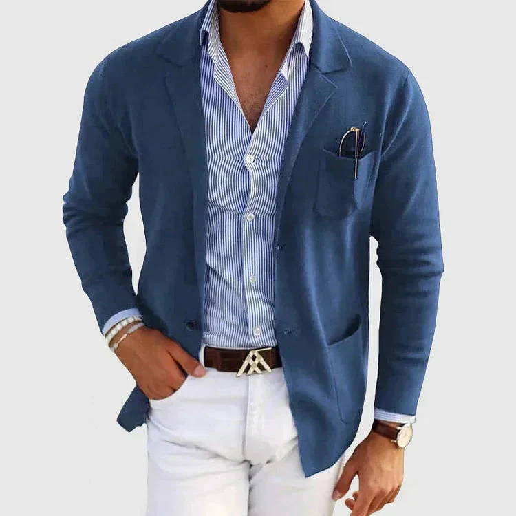 Heren Blazer met Reverskraag in Klassieke Stijl voor Formele en Casual Gelegenheden - Image 3