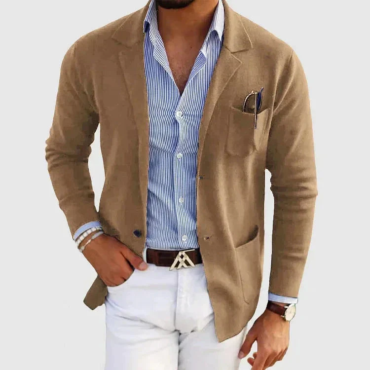 Heren Blazer met Reverskraag in Klassieke Stijl voor Formele en Casual Gelegenheden - Image 4