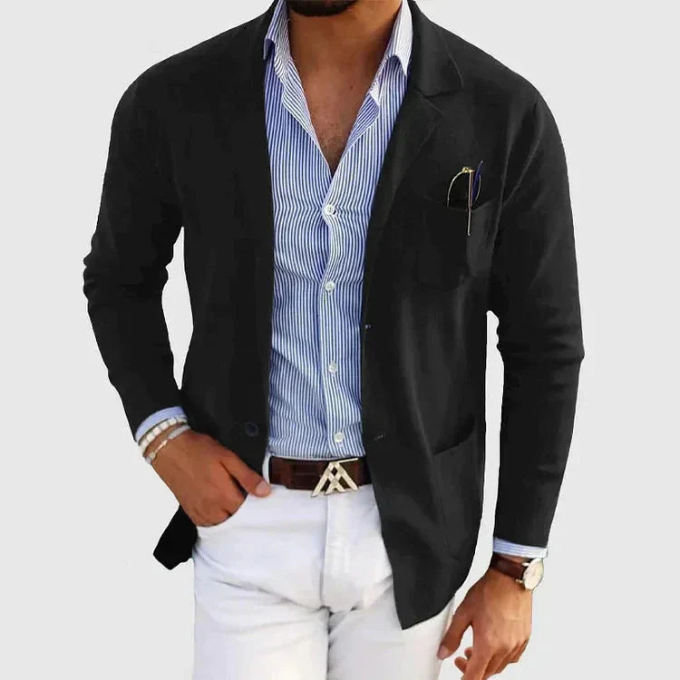 Heren Blazer met Reverskraag in Klassieke Stijl voor Formele en Casual Gelegenheden - Image 5