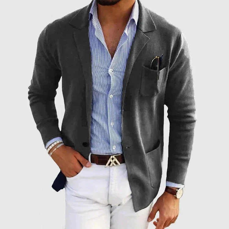Heren Blazer met Reverskraag in Klassieke Stijl voor Formele en Casual Gelegenheden - Image 6
