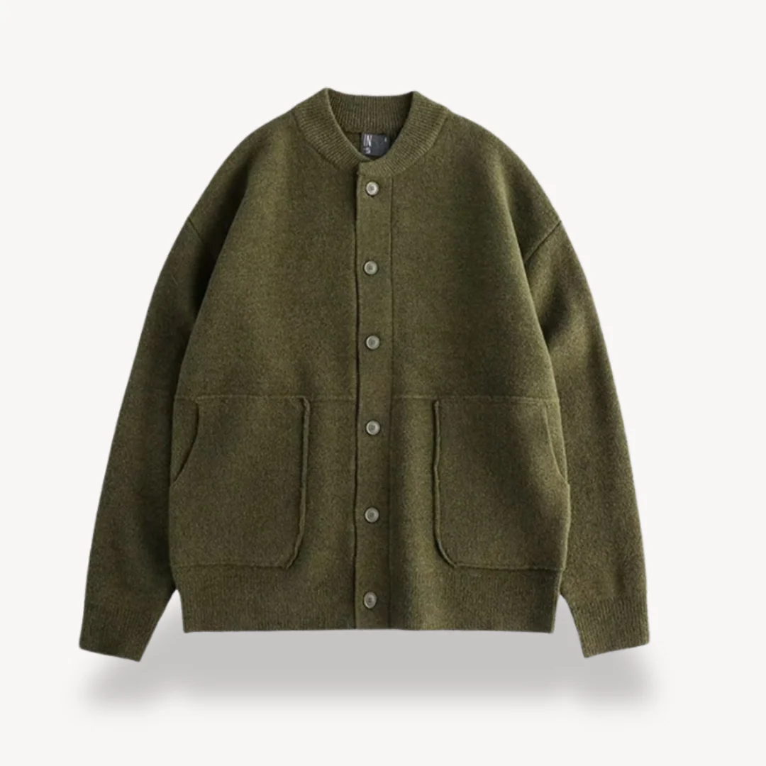 Heren Cardigan Gebreid Wol Met Knoopsluiting Casualstijl - Image 4
